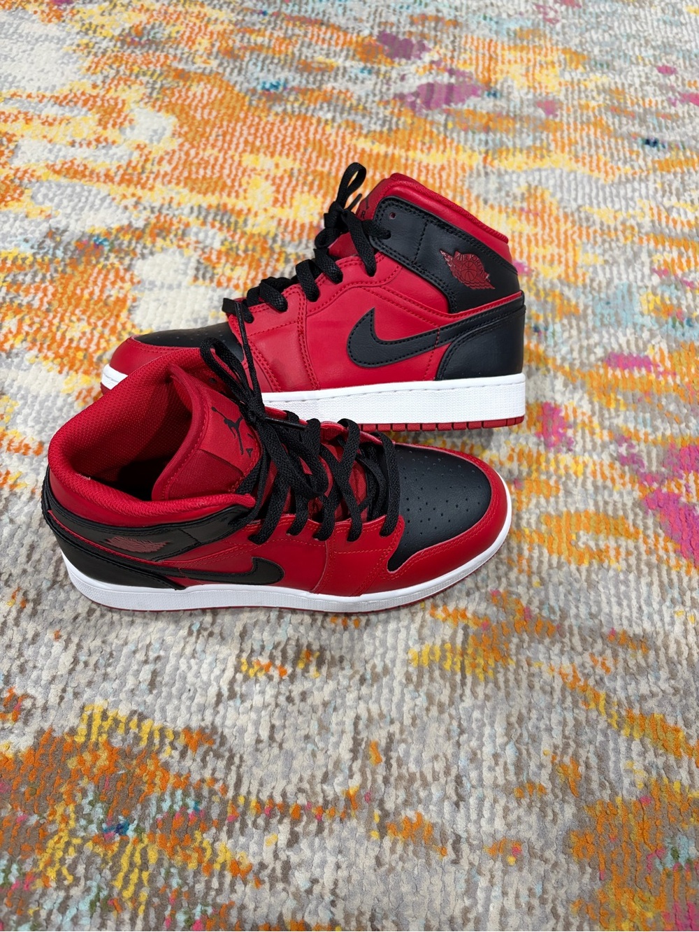 Jordan Red and Black High-Top Sneakers